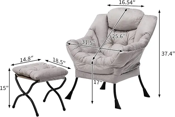 Lazy Chair with Ottoman