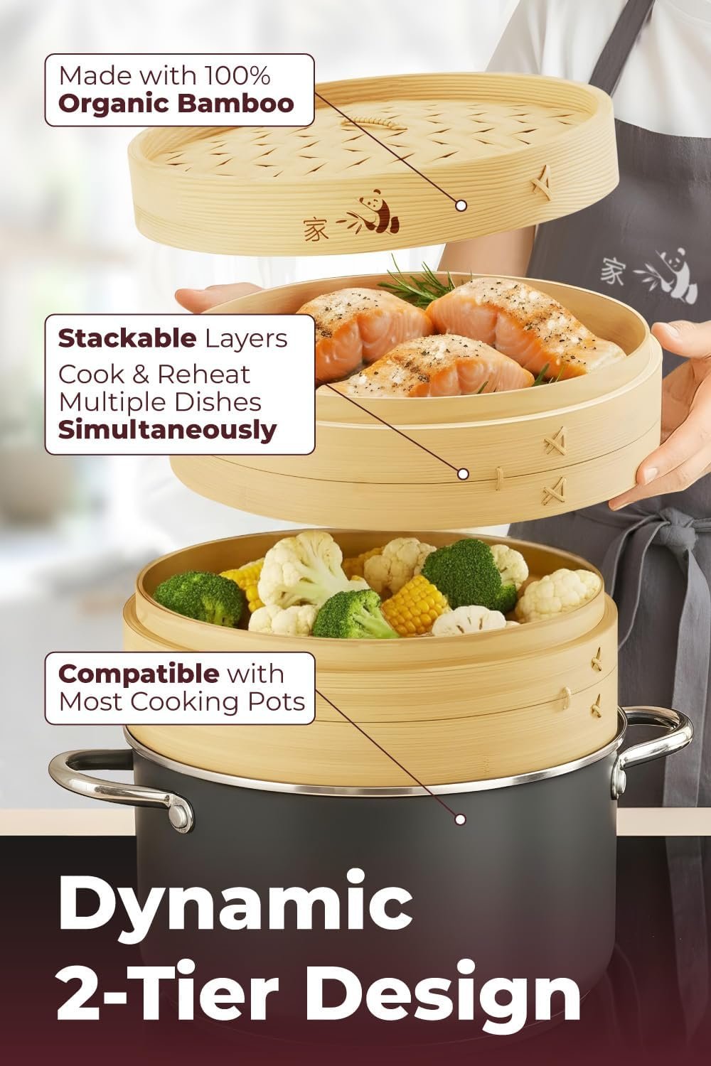 Prime Home Direct Bamboo Steamer