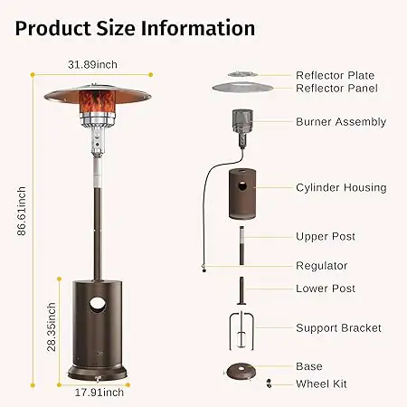 East Oak 55000 BTU Propane Patio Heater