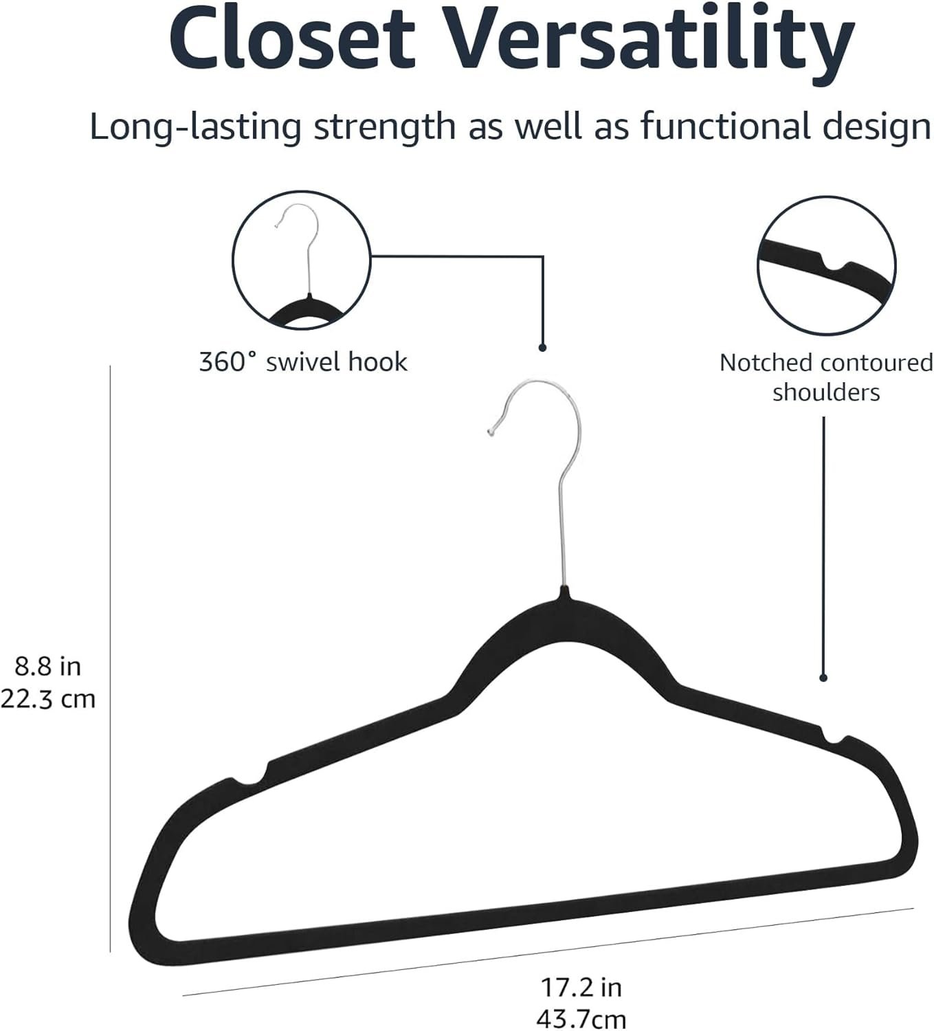Amazon Basics Velvet Hangers