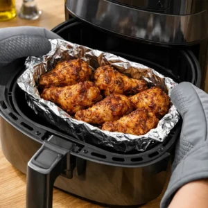 can you put aluminum foil in an air fryer